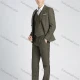 Wholesale Men's Formal Lapel Slim Fit Plaid Print Pockets Single Breasted Waistcoat & Suit Jacket 3 Piece Suit Set 35# Clothing Wholesale Market Liuhua