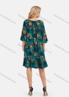 Wholesale Women's Elegant Frill Neck 3/4 Sleeve Floral Print Ruffle Hem Knee Length Dress With Belt - Liuhuamall