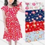 Wholesale Girls Causal Crew Neck Ruffle Sleeve Floral Print Dress preview