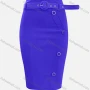 Wholesale Women's Elegant Plain Button Front Crop Skirt With Belt preview