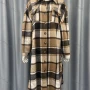 Wholesale Women's Casual Plaid Print Long Sleeve Button Down Flap Pockets Midi Shirt Dress preview