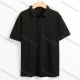 Wholesale Men's Casual Plain Letter Texture Short Sleeve Polo Shirt Black Guangzhou Clothing Wholesale Market & Suppliers -LIUHUAMALL