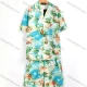Wholesale Men's Vacation Allover Tropical Print Lapel Short Sleeve Button Down Shirt & Pockets Shorts 2-Piece Set Blue Clothing Wholesale Market Liuhua