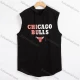 Wholesale Men's 100% Cotton Hooded Letter Print Drawstring Casual Tank Top Black Clothing Wholesale Market Liuhua