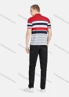 Wholesale Men's Casual Collared Short Sleeve Striped Button Front Colorblock Polo Shirt - Liuhuamall