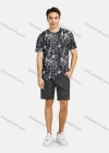 Wholesale Men's Casual Crew Neck Short Sleeve Allover Print T-shirts - Liuhuamall