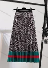Wholesale Women's Leopard Elastic Waist High Waist Ruched Maxi Skirt - Liuhuamall