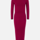 Women's 2-Piece Round Neck Long Sleeve Top & Bodycon Skirt Plain Sets Wine Clothing Wholesale Market -LIUHUA