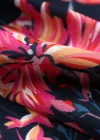 Wholesale Women's Summer Flower Print Crew Neck Asymmetrical Hem Ruffle Sleeve Top - Liuhuamall
