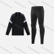 Wholesale Men's Athletic Workout Colorblock Letter Mock Neck Quarter Zip Long Sleeve Top & Running Leggings 9793+2307# Black Clothing Wholesale Market Liuhua