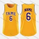 Wholesale Men's Athletic Workout Round Neck Letter Basketball Tank Top BK001# Yellow Clothing Wholesale Market Liuhua