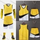 Wholesale Men's Athletic Workout V Neck Colorblock Basketball Tank Top & Sport Shorts BK002# Yellow Clothing Wholesale Market Liuhua