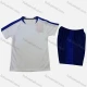 Wholesale Men's Athletic Workout Round Neck Plain Contrast Jersey T-Shirts & Sport Shorts F001# White Clothing Wholesale Market Liuhua