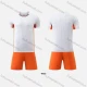 Wholesale Men's Athletic Workout Round Neck Plain Contrast Striped Trim Jersey T-Shirts & Sport Shorts F002# White Clothing Wholesale Market Liuhua