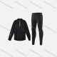 Wholesale Men's Athletic Workout Plain Mock Neck Quarter Zip Long Sleeve Top & Running Leggings R012# Black Clothing Wholesale Market Liuhua