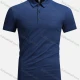 Wholesale Men's Athletic Plain Short Sleeve Workout Slim Fit Polo Shirts SP001# Navy Clothing Wholesale Market Liuhua