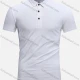 Wholesale Men's Athletic Plain Short Sleeve Workout Slim Fit Polo Shirts SP001# White Clothing Wholesale Market Liuhua