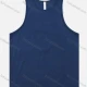 Wholesale Men's Athletic Plain Round Neck Curved Hem Workout Tank Tops V001# Navy Clothing Wholesale Market Liuhua