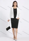 Wholesale Women's Casual Business Lapel Blazer Long Sleeve Plain One Button Suit Jacket - Liuhuamall