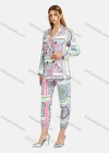 Wholesale Women's Fashion 2 Piece Roll Neck Button Front Long Sleeve Blazer and Cropped Ankle-Tie Pant - Liuhuamall