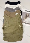 Wholesale Women's Casual Plain Round Neck Crop Tank Top - Liuhuamall