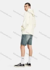 Wholesale Men's Loose Fit Plain Drawstring Pullover Hoodie - Liuhuamall