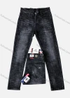 Wholesale Men's Casual Button Zipper Pockets Labelled Plain High Stretch Jean 5655# - Liuhuamall
