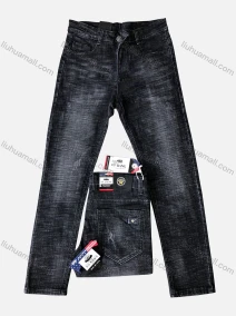 Wholesale Men's Casual Button Zipper Pockets Labelled Plain High Stretch Jean 5655#, LIUHUA CLOTHING WHOLESALE