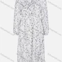 Wholesale Women's Long Sleeve Tie Neck Elastic Waist Floral Print Casual Dress preview