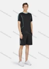 Wholesale Men's Sporty Round Neck Short Sleeve Striped Breathable T-Shirt - Liuhuamall