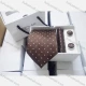 Wholesale Men's Business Allover Print Tie & Pocket Square & Pair Cufflinks Sets Coffee Clothing Wholesale Market Liuhua