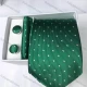 Wholesale Men's Business Allover Print Tie & Pocket Square & Pair Cufflinks Sets Green Clothing Wholesale Market Liuhua