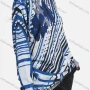 Wholesale Women's Casual Allover Abstract Print Round Neck Long Sleeve Loose Fit Mid Length Blouse preview