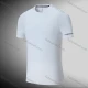 Wholesale Men's Athletic Workout Plain Short Sleeve Round Neck Tee MT21403# White Clothing Wholesale Market Liuhua