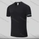 Wholesale Men's Athletic Workout Plain Short Sleeve Round Neck Tee MT21403# Black Clothing Wholesale Market Liuhua