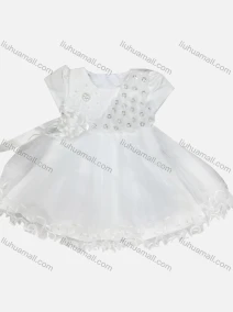 Wholesale Girls Lovely Sequin Beaded Zipper Back Cap Sleeve Flower Dress, LIUHUA CLOTHING WHOLESALE