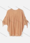 Wholesale Women's Causal Short Sleeve High Low Hem Tie Side Blouse - Liuhuamall