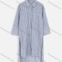 Wholesale Women's Casual Long Sleeve Button Down Side Slit Striped Shirt Dress preview