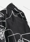 Wholesale Woman's Casual Loose Elastic Waist Abstract Print Wide Leg Pant - Liuhuamall