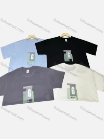 Wholesale Men's Casual Letter Print Round Neck Short Sleeve T-shirt, LIUHUA CLOTHING WHOLESALE