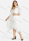 Wholesale Women's Linen Layered Plain Midi Tank Dress With Cardigan - Liuhuamall