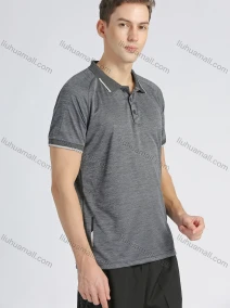 Wholesale Men's Sporty Collared Short Sleeve Quick-dry Breathable Polo Shirt, LIUHUA CLOTHING WHOLESALE