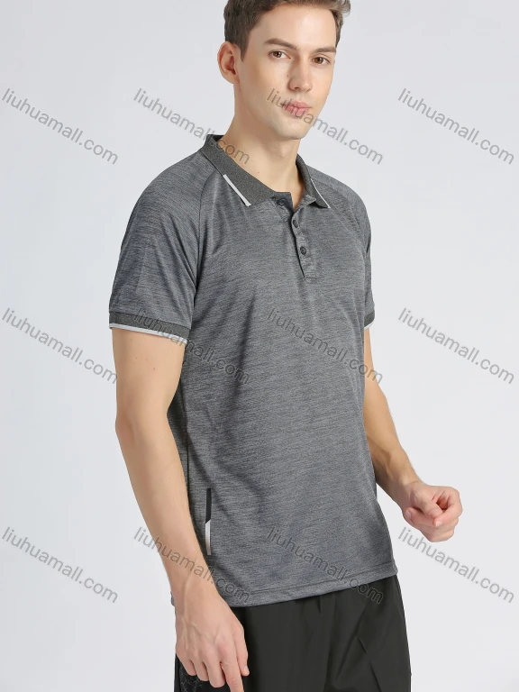 Wholesale Men's Sporty Collared Short Sleeve Quick-dry Breathable Polo Shirt