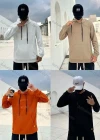Wholesale Men's Casual Letter Print Drawstring Long Sleeve Kangaroo Pocket Hoodie - Liuhuamall