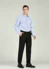 Wholesale Men's Formal Plain Long Sleeve Wrinkle-Resistant Button Down Dress Shirts - Liuhuamall