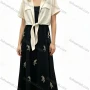 Wholesale Women's 2-Piece Set Embroidered Maxi Dress with Tie-Front Shrug preview