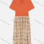 Wholesale Women's Casual Keyhole Neck Splicing Floral Print Midi Dress 8811# preview