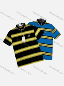 Wholesale Men's Casual Striped Short Sleeve Polo Shirt, LIUHUA CLOTHING WHOLESALE