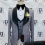 Wholesale Men's Leopard Print Single Breasted Blazer&Vest&Pants Wedding Prom Suits 3 Piece Sets 017-7# preview