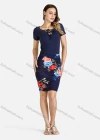 Wholesale Women's Casual Round Neck Short Sleeve Tie Front Top & Floral Print Skirt Sets - Liuhuamall